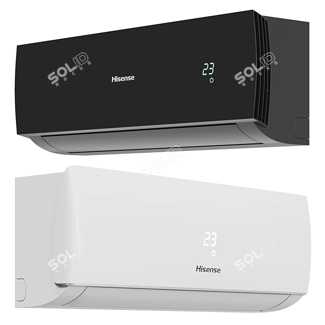 High-Performance Hisense Air Conditioners 3D model image 1