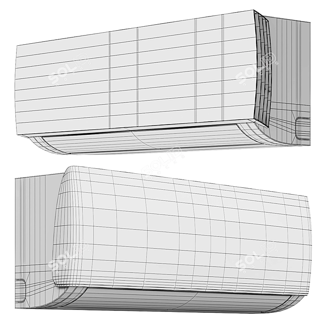 High-Performance Hisense Air Conditioners 3D model image 3