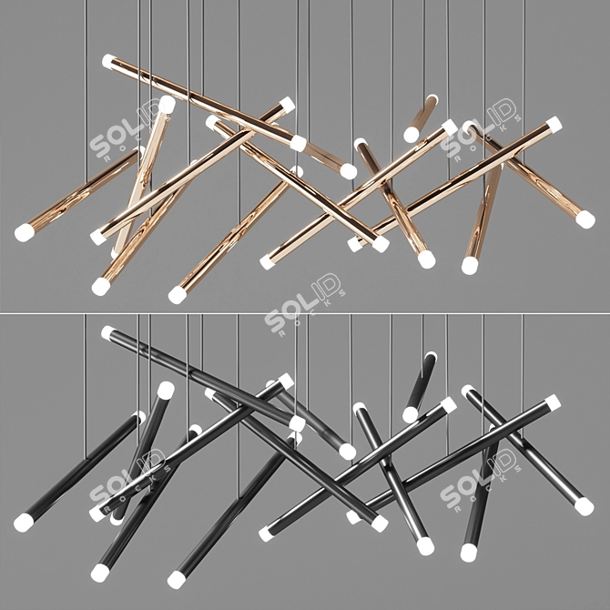 Dutti D0068 LED Chandelier - Modern Elegance 3D model image 1