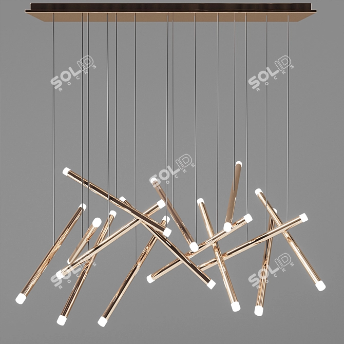 Dutti D0068 LED Chandelier - Modern Elegance 3D model image 2