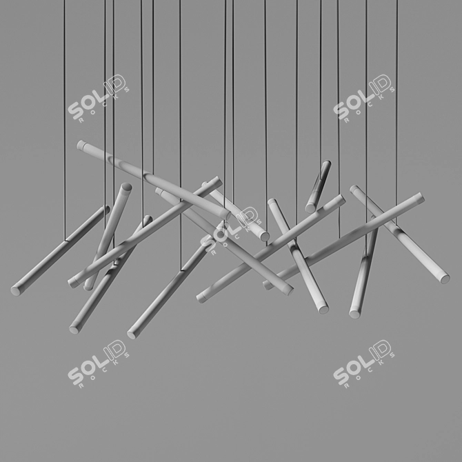 Dutti D0068 LED Chandelier - Modern Elegance 3D model image 3