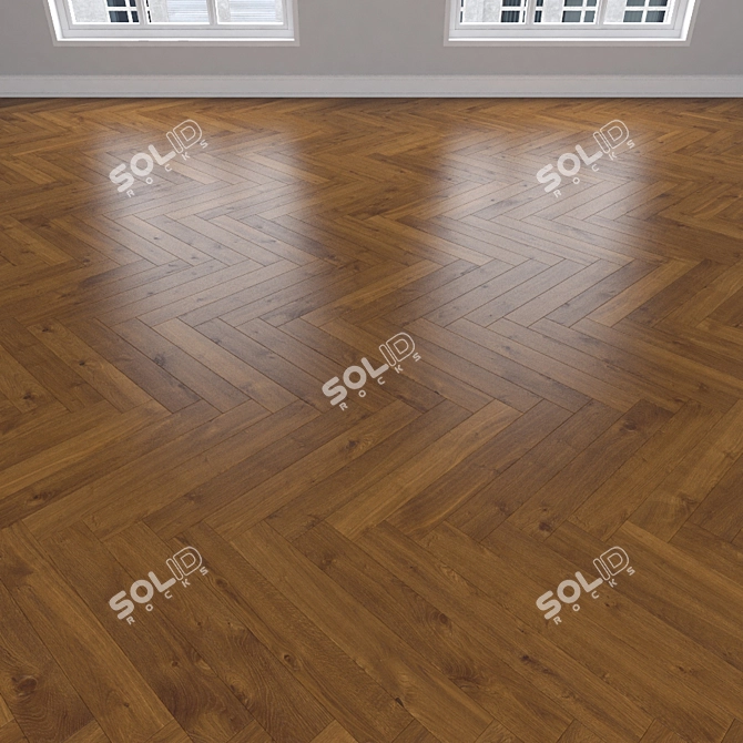 Versatile Parquet Oak: Herringbone, Linear & Chevron 3D model image 3