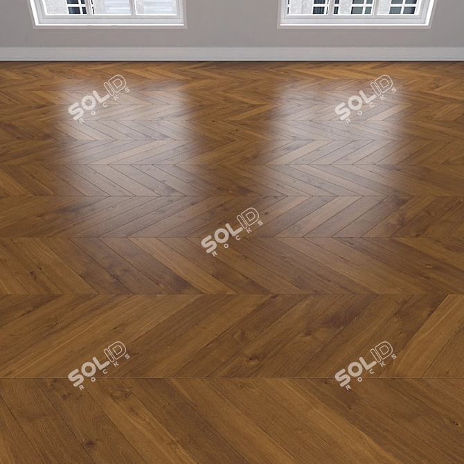 Versatile Parquet Oak: Herringbone, Linear & Chevron 3D model image 4