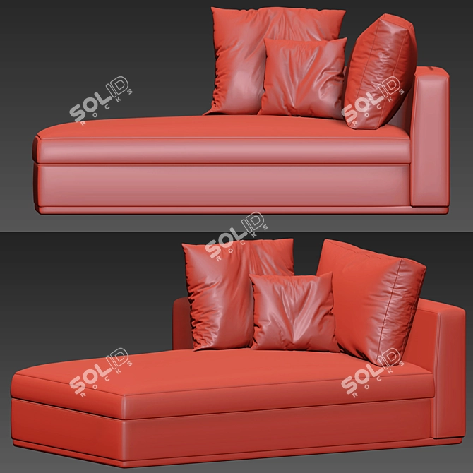 Elegant Minotti Powell Chaise 3D model image 3