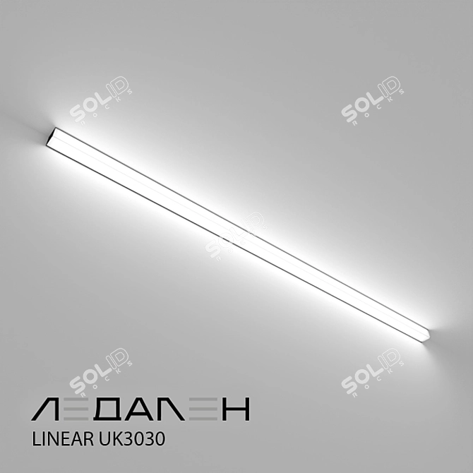 Title: Sleek Linear U3030 Pendant Light 3D model image 4