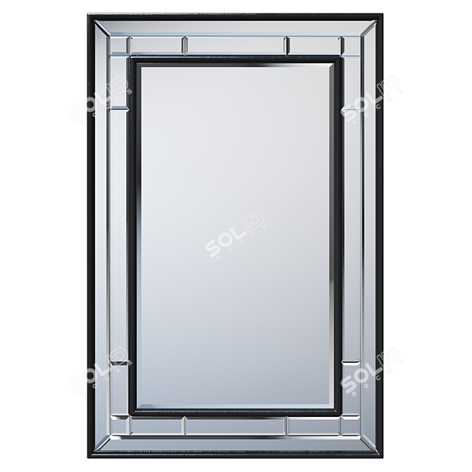 Elegant Andella Beveled Edge Mirror 3D model image 1