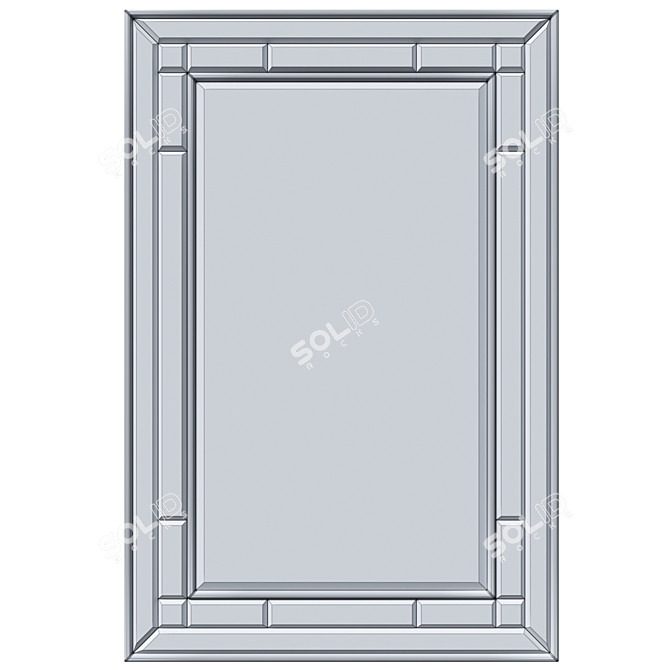 Elegant Andella Beveled Edge Mirror 3D model image 5