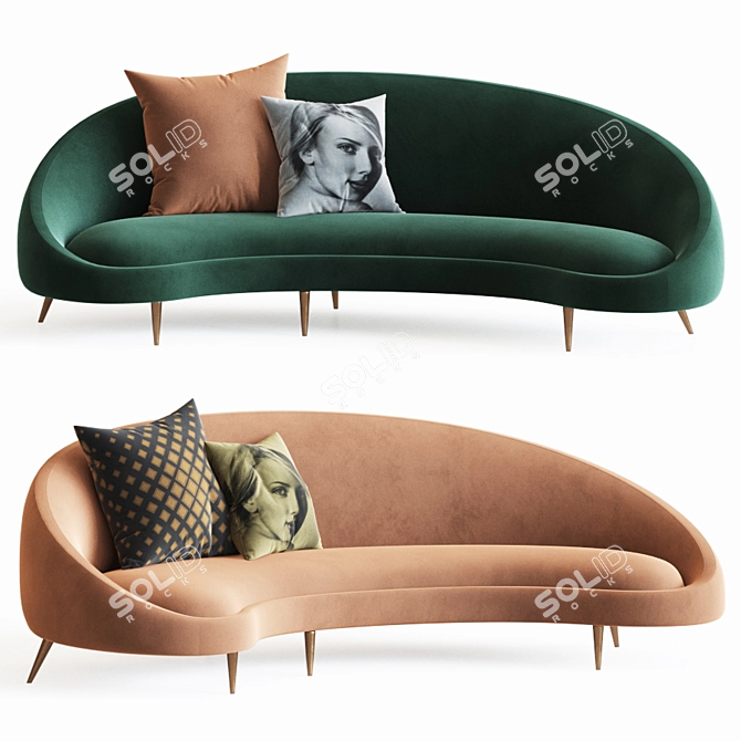 Jonathanadler Ether Curved Sofa: Luxurious and Modern Design 3D model image 1