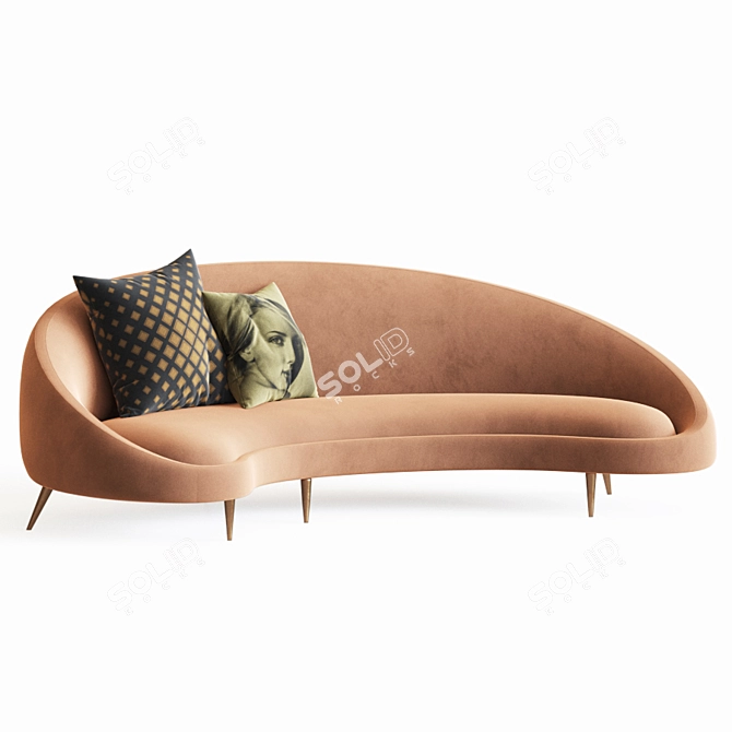 Jonathanadler Ether Curved Sofa: Luxurious and Modern Design 3D model image 2