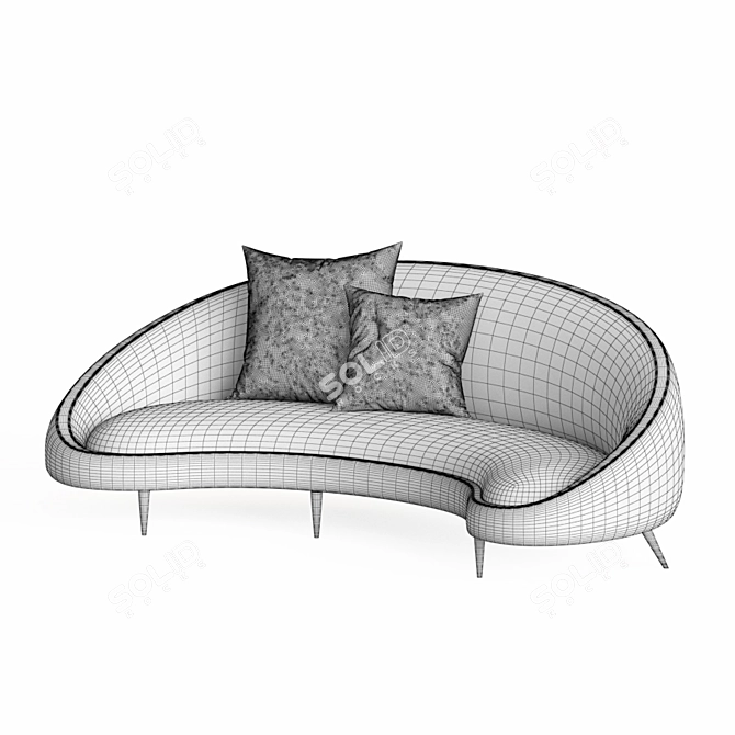 Jonathanadler Ether Curved Sofa: Luxurious and Modern Design 3D model image 4