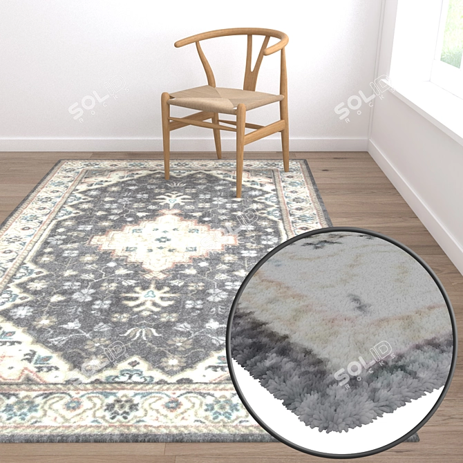 Luxury Carpet Set 3D - High Quality Textures 3D model image 5