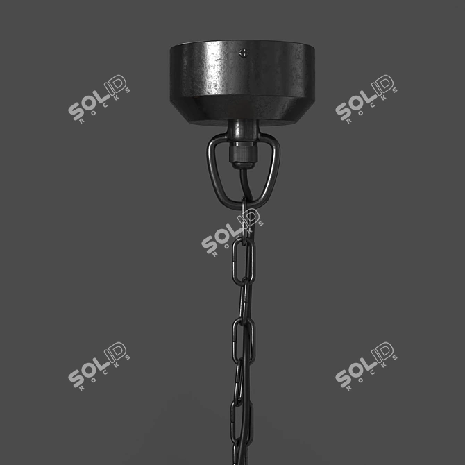 Palmea Rustic Outdoor Pendant 3D model image 3