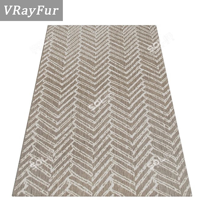 Luxury Rug Collection: 3 High-Quality Carpets Set 3D model image 2