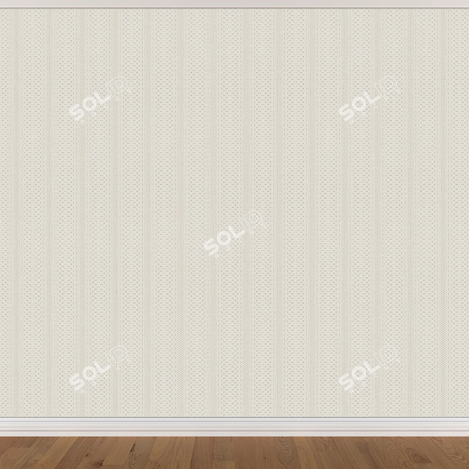 Seamless Wallpaper Set: 3 Colors - 3D Models & Textures 3D model image 3