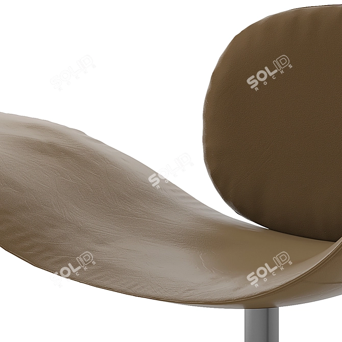 Modern Asymmetric Dove Chaise 3D model image 2