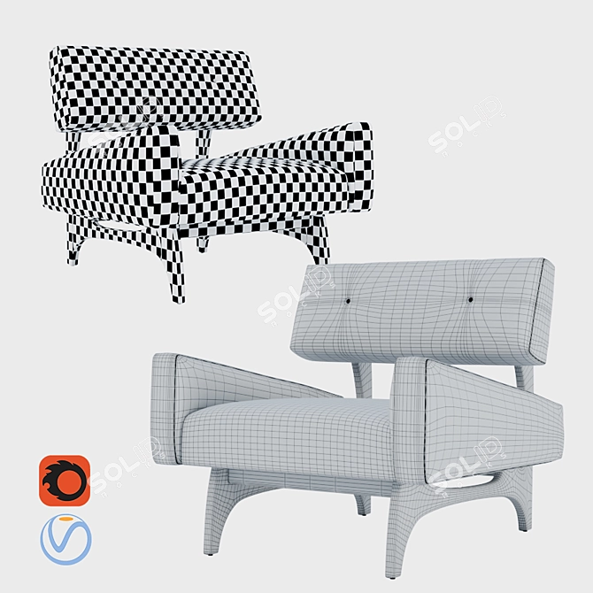 Canadian Lounge Chair: Premium Comfort 3D model image 3