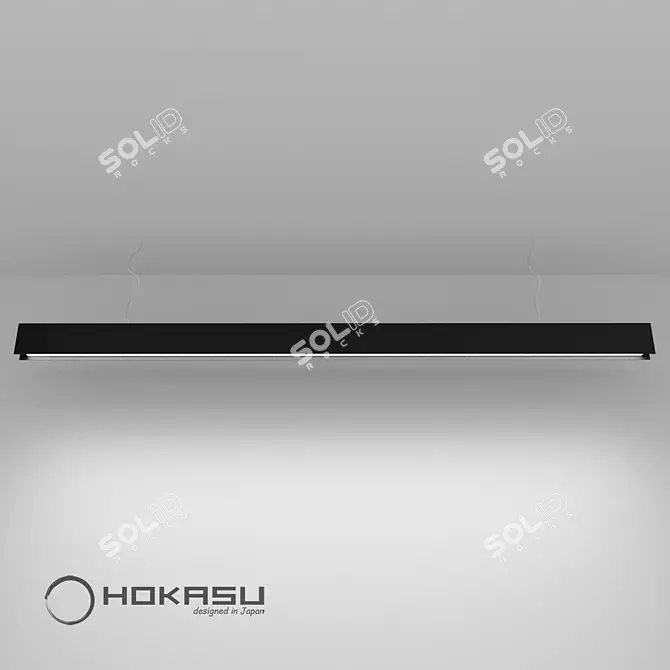 Elegant I-Beam Linear Light 3D model image 2