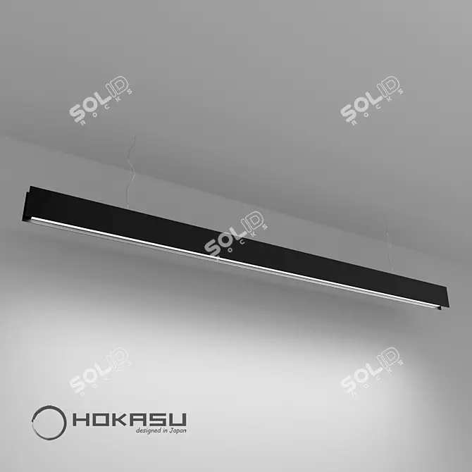 Elegant I-Beam Linear Light 3D model image 3