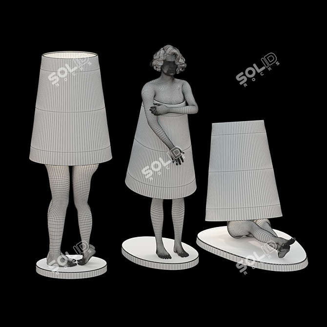 Modern Sculpture Lampshade 3D model image 5