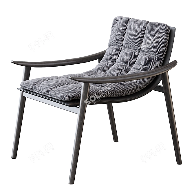 Luxury Minotti Fynn Hide Chair 3D model image 3