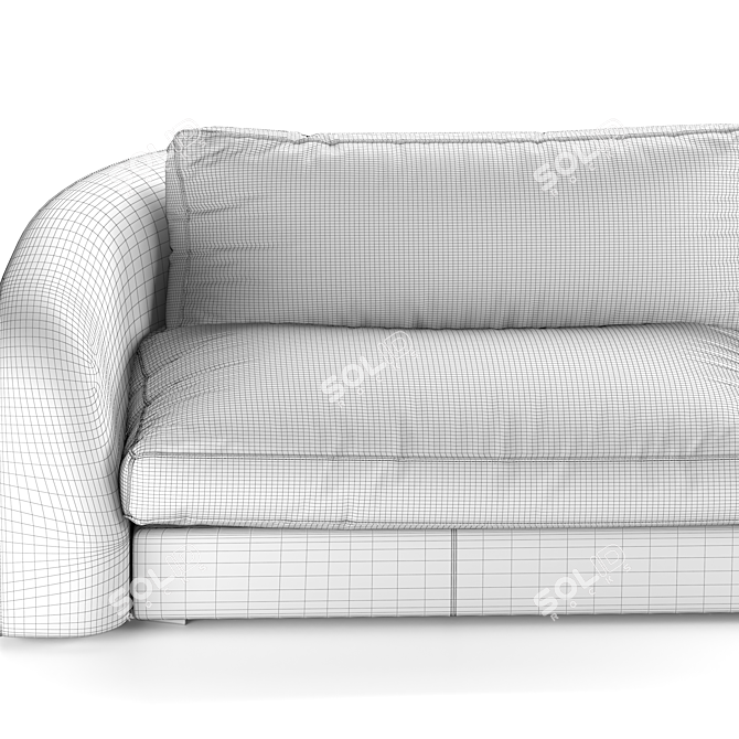 Modern Luxury Simon Sofa by Ulivi 3D model image 5