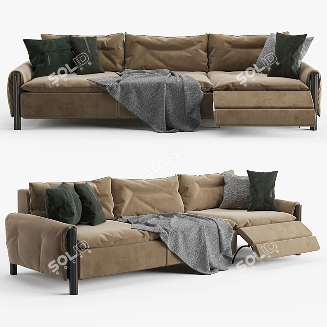 Elon 2015: Stylish Italian Sofa 3D model image 1