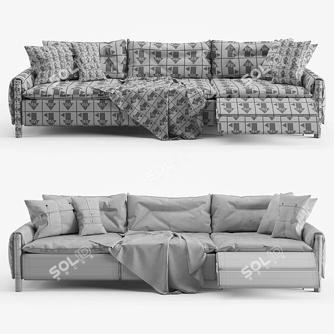 Elon 2015: Stylish Italian Sofa 3D model image 5