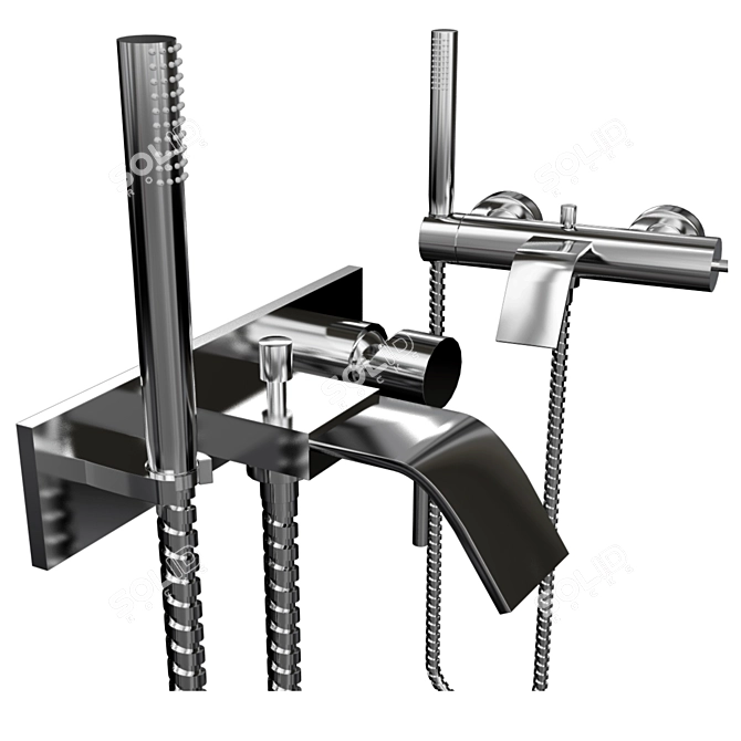 Migliore Tor 9002 Chrome Bath Mixer 3D model image 3