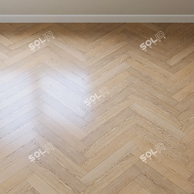 Upofloor Oak Parquet Board: French Fir Tree 3D model image 3