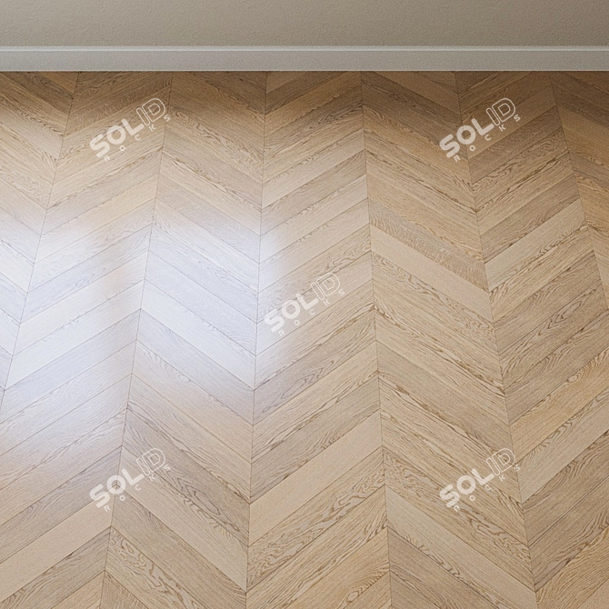 Upofloor Oak Parquet Board: French Fir Tree 3D model image 4