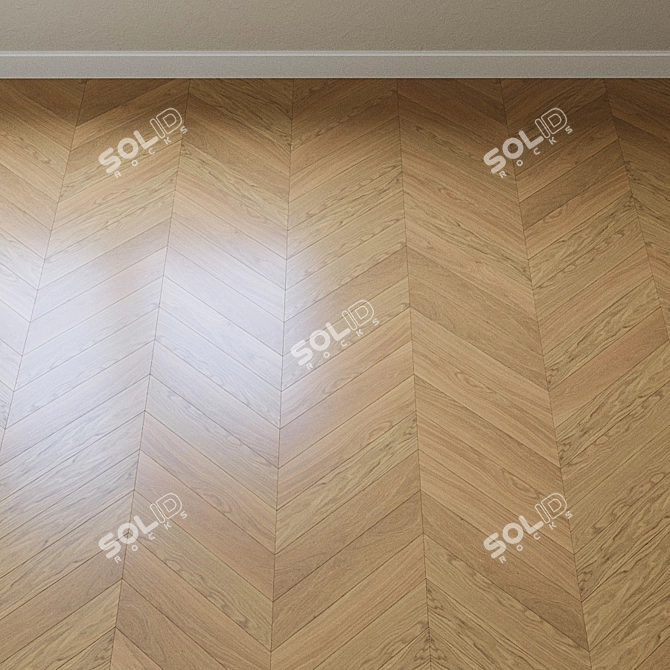 Title: French Oak Parquet Elegance Flooring 3D model image 3