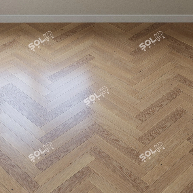 French Oak Parquet Board: Upofloor 3D model image 2