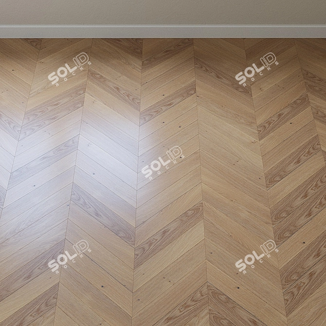 French Oak Parquet Board: Upofloor 3D model image 4