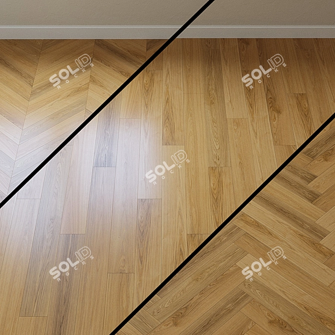 Upofloor Oak Parquet Board 3D model image 1