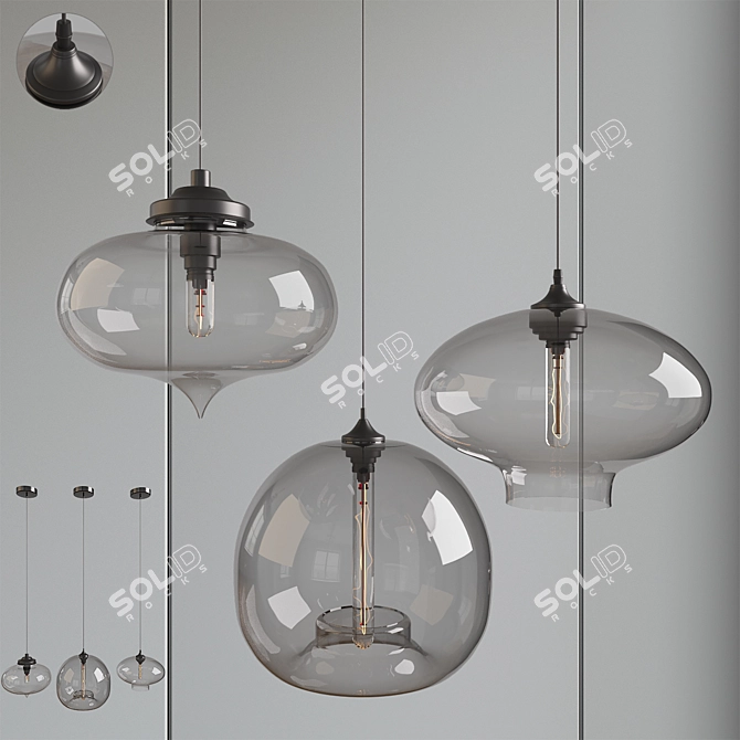 Contemporary Pendant Lamps 033: Budget-friendly Lighting 3D model image 1