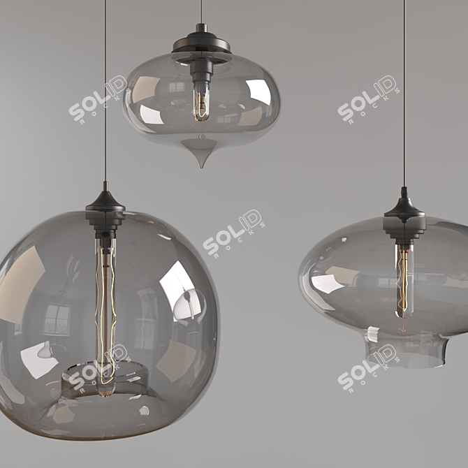 Contemporary Pendant Lamps 033: Budget-friendly Lighting 3D model image 2