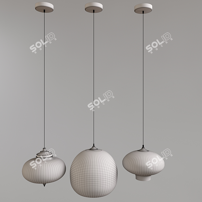 Contemporary Pendant Lamps 033: Budget-friendly Lighting 3D model image 3