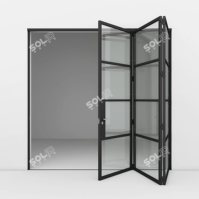  Modern Aluminum Door: Vray & Corona Compatible 3D model image 2