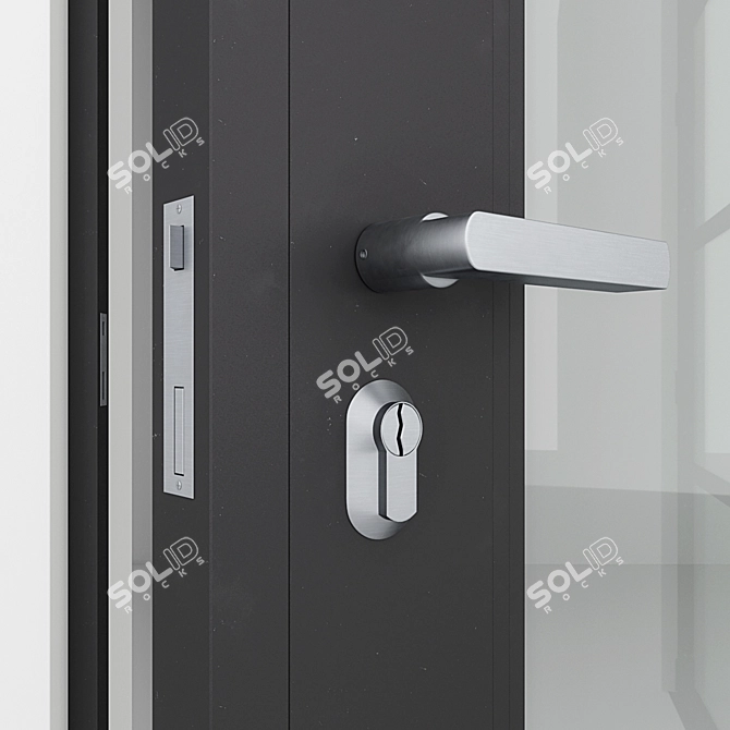  Modern Aluminum Door: Vray & Corona Compatible 3D model image 4