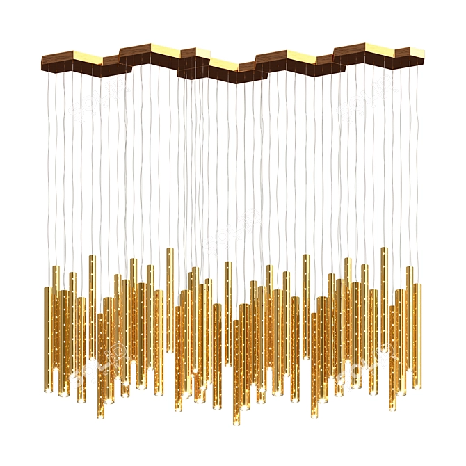 Elegant Rain Pendant Lighting 3D model image 5