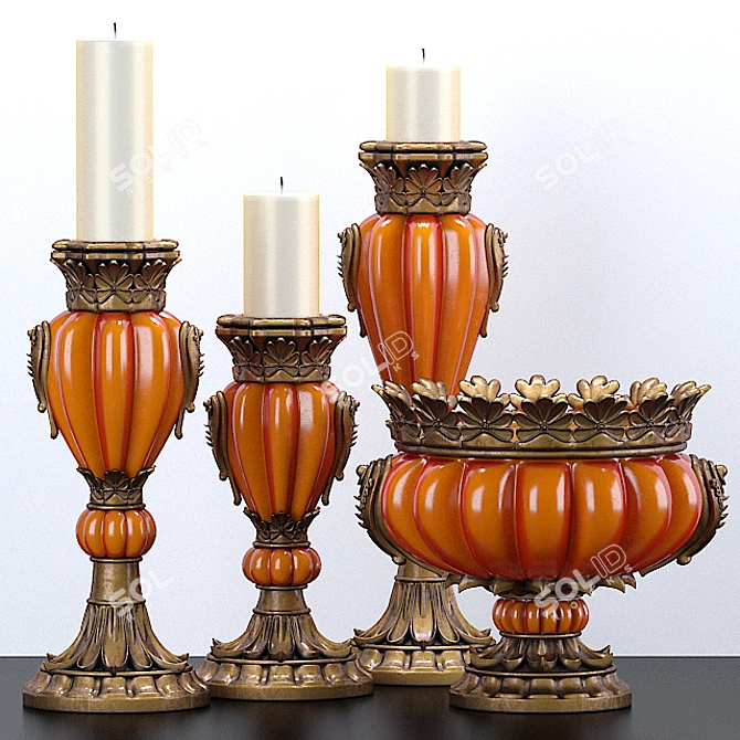 Elegant Decor Set: 44 Pieces 3D model image 2