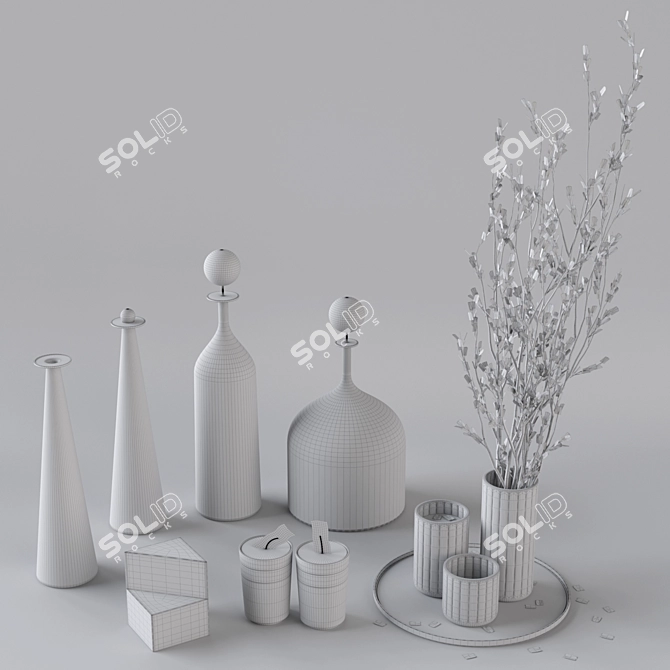 Title: Corona Version 6: Stylish Décor Set 3D model image 3