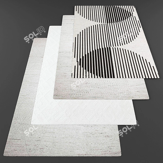 Title: Modern Style Rug Collection 3D model image 1