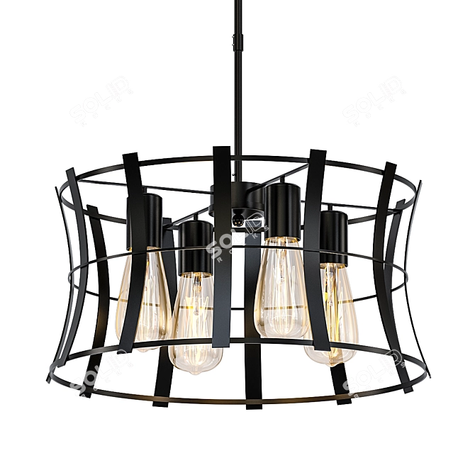 Favourite Werk Loft: Sleek Ceiling Light 3D model image 1