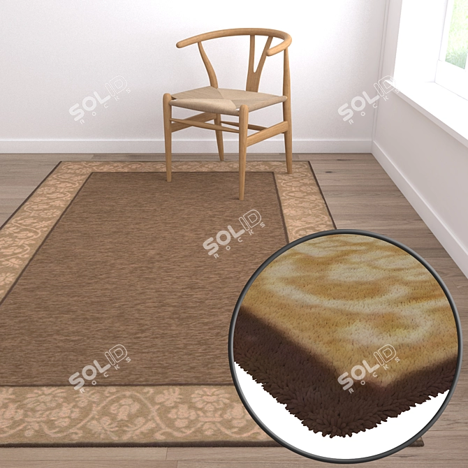 Luxury Carpet Set: High-Quality Textures for All Perspectives 3D model image 5