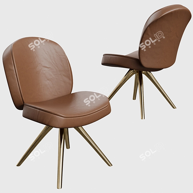 Sleek Modern Chair 1: Stylish Comfort 3D model image 1