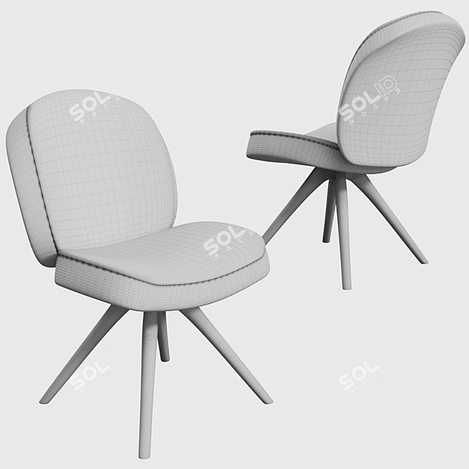 Sleek Modern Chair 1: Stylish Comfort 3D model image 2