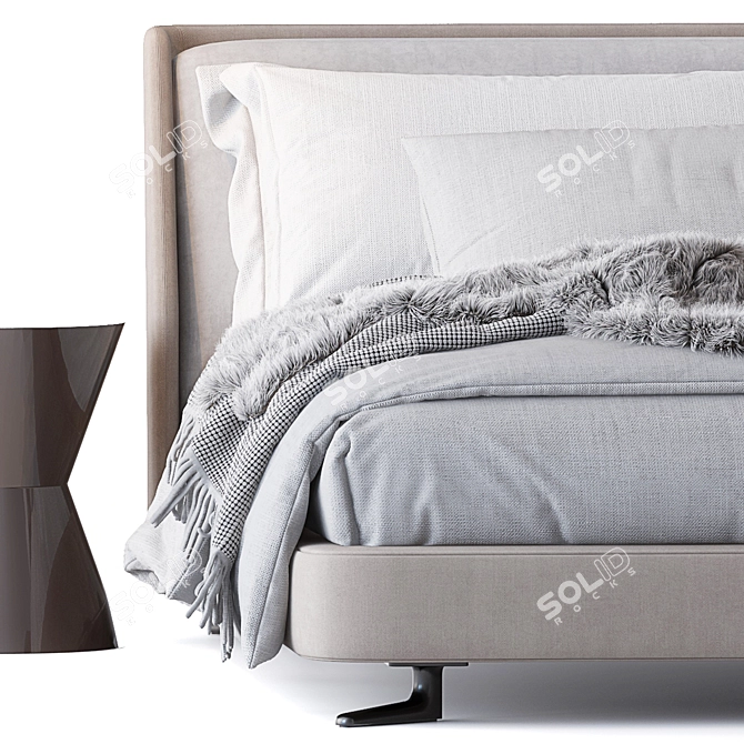 Elegant Spencer Bed by Minotti 3D model image 3