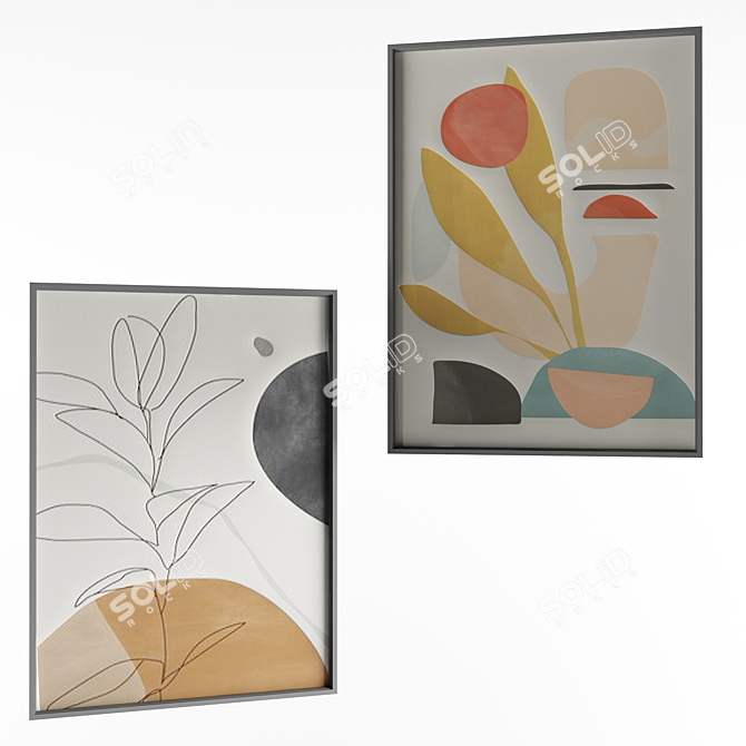 Elegant Frameless Picture - 7 3D model image 1