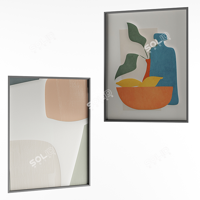 Elegant Picture Frame 3D model image 1